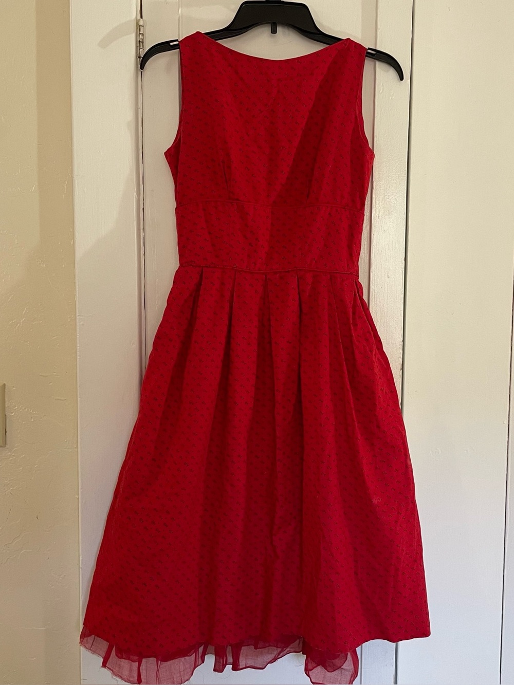 Vintage Lanz  Red Sleeveless Midi Dress size small
